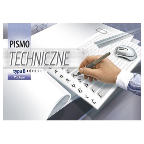 Blok Ćwiczymy Pismo Techniczne Kreska, Pochyłe typu B A4